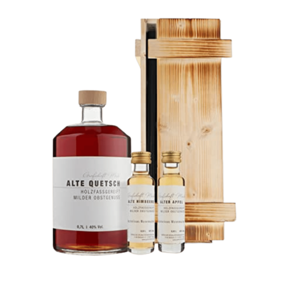 GM Quetsch mit Minis von Himbeere und Apfel in Holzbox