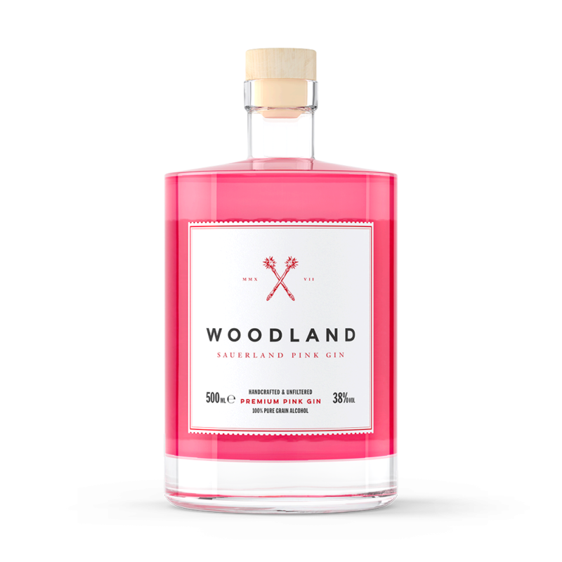 Woodland Gin Pink Gin 38% 500ml